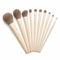 Makeup brush set fanned out