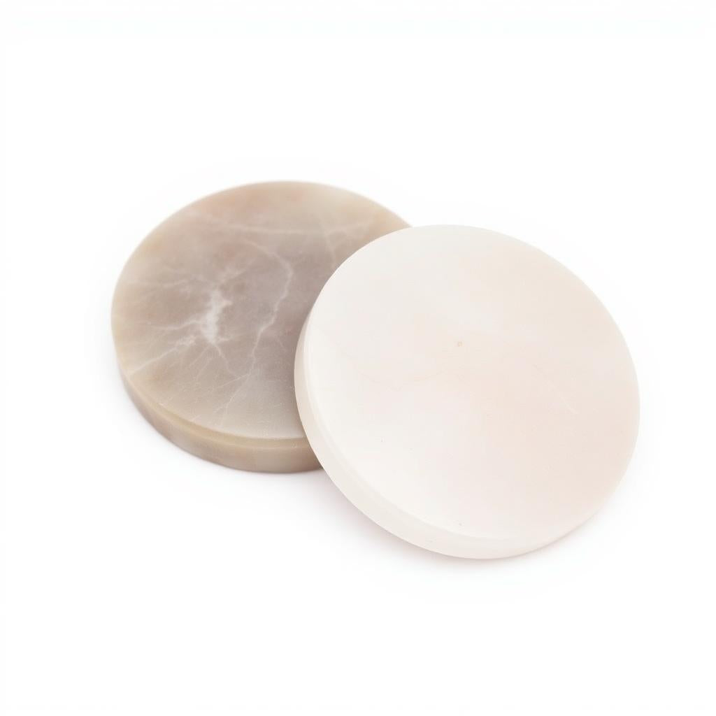 Two gua sha stones side by side