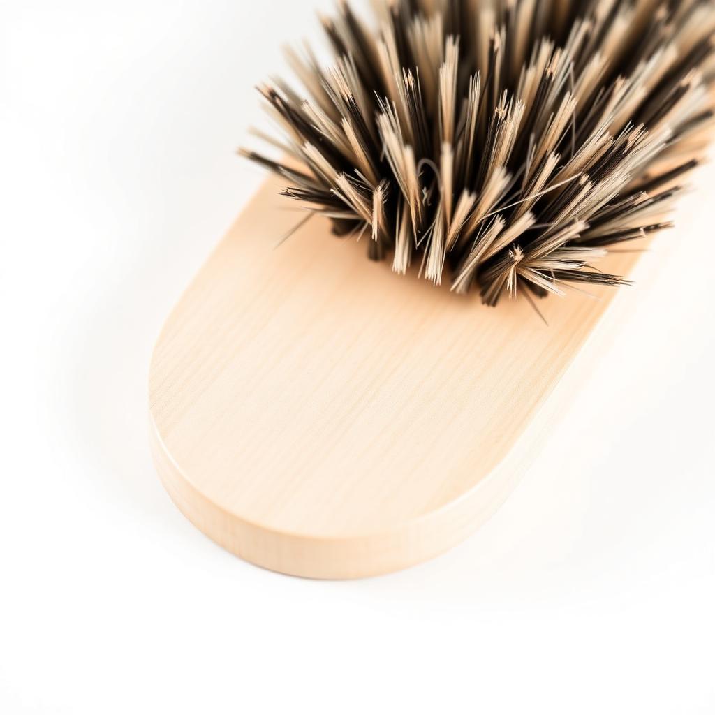 Close up of hair brush bristle pad