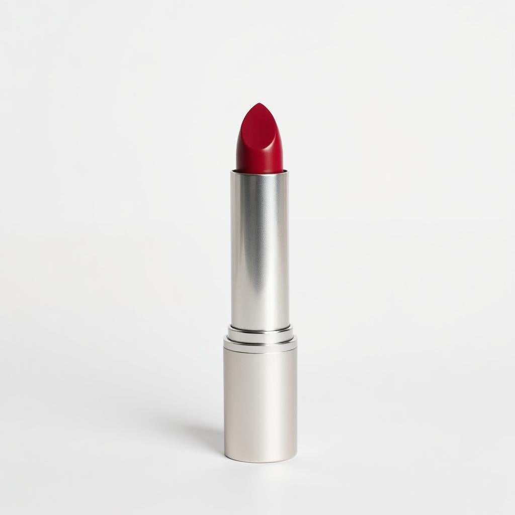 Matte lipstick standing upright close up