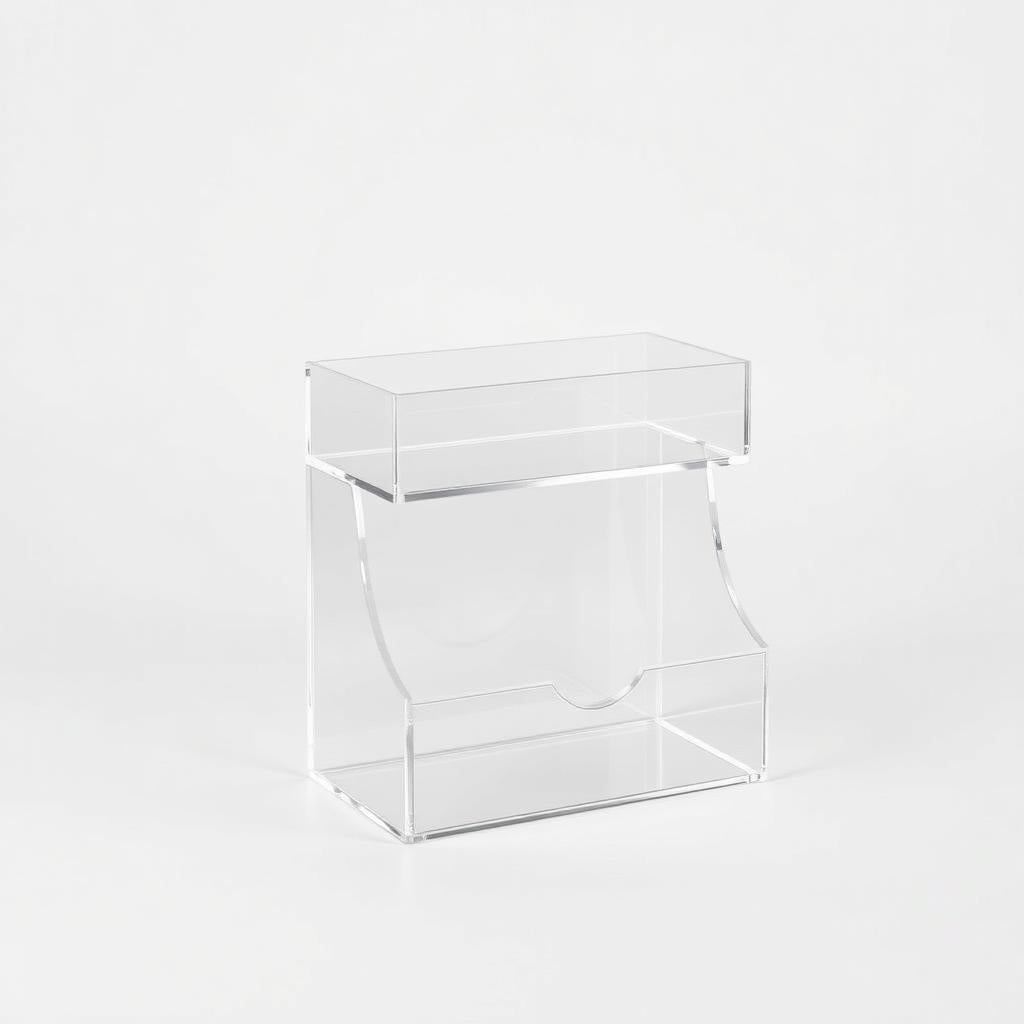 Two-tier clear acrylic cosmetics organizer